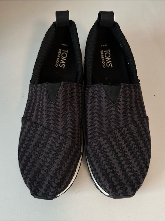 Toms Shoes - TOMS TRVL Lite Slip On Shoes Black Geometric Comfort Walking Women’s 9
